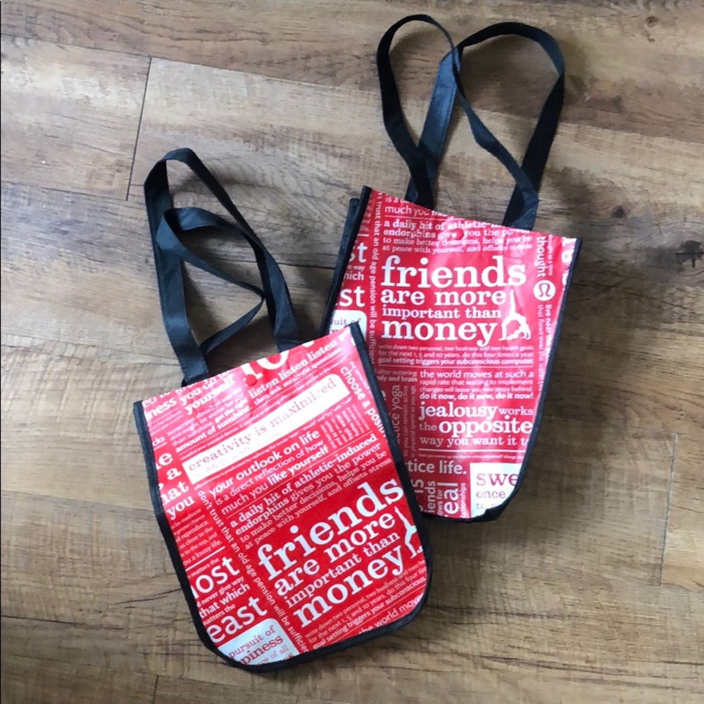 Two lululemon reusable totes